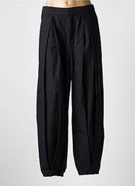 Pantalon drept închidere cu fermoar sub clapetă cu nasturi negru IN WEAR femme