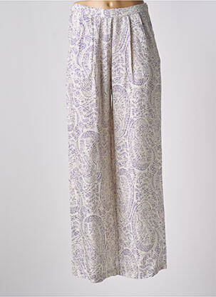 Pantalon larg închidere cu fermoar lateral violet SEE U SOON femeie