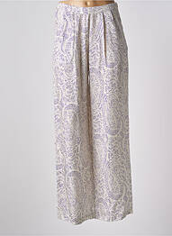 Pantalon larg închidere cu fermoar lateral violet SEE U SOON femeie