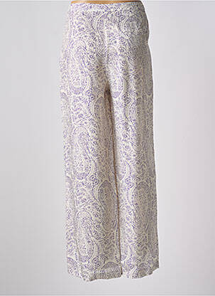 Pantalon larg închidere cu fermoar lateral violet SEE U SOON femeie