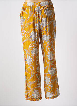 Pantalon larg buzunare galben SEE U SOON femeie