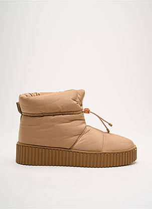 Botine/ghete material neted toc de 4 la 6 cm maro VANESSA WU femeie