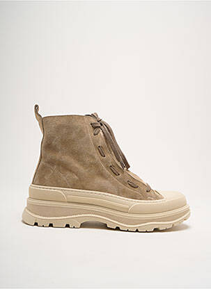 Botine/ghete nubuc toc de 4 la 6 cm bej URBAN femeie
