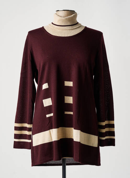 Pulover cu guler înalt violet SAINT CHARLES femeie