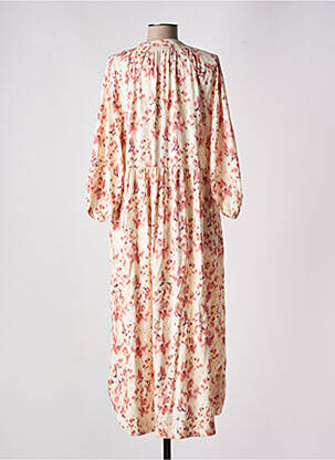 Rochie lungă croială evazată mâneci 3/4 bej B.YOUNG femeie