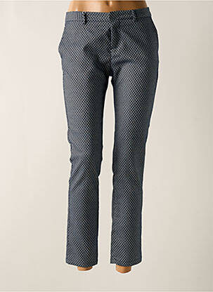 Pantalon slim buzunare albastru F.A.M. femeie