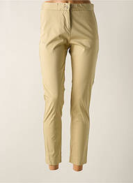 Pantalon 7/8 închidere cu fermoar sub clapetă cu nasturi bej BARILOCHE femme