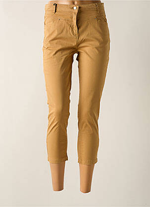 Pantalon trei sferturi buzunare bej JULIE GUERLANDE femeie