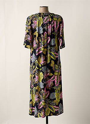 Rochie midi imprimeu floral mâneci scurte albastru CISO femeie