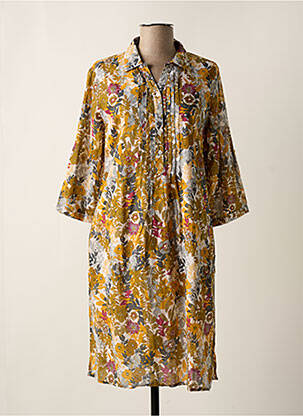 Rochie midi galben AGATHE & LOUISE femeie