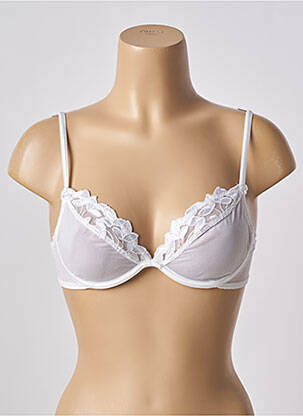 Sutien efect material satinat sutien cupe întregi cu decolteu înalt bej WONDERBRA femeie
