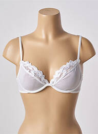 Sutien efect material satinat sutien cupe întregi cu decolteu înalt bej WONDERBRA femme