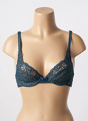 Sutien efect material satinat sutien cupe întregi cu decolteu înalt verde WONDERBRA femeie