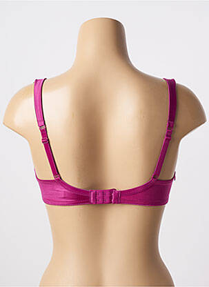Sutien efect material satinat sutien cupe întregi cu decolteu înalt violet CONTURELLE femeie