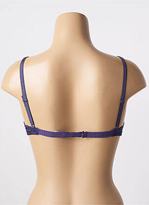 Sutien efect material satinat sutien balconet cu decolteu înalt violet WARNER'S femeie