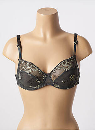 Sutien efect material satinat sutien cupe întregi cu decolteu înalt verde CONTURELLE femeie