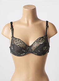 Sutien efect material satinat sutien cupe întregi cu decolteu înalt verde CONTURELLE femme