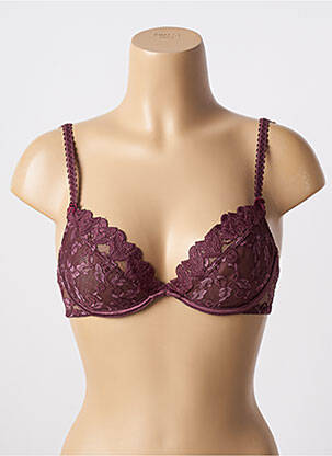 Sutien efect material satinat sutien cupe întregi cu decolteu înalt violet WONDERBRA femeie