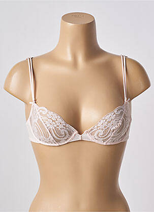 Sutien efect material satinat sutien cupe întregi cu decolteu înalt roz WARNER'S femeie
