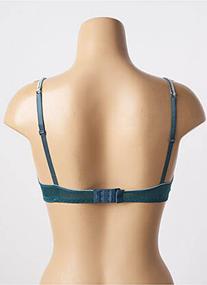 Sutien efect material satinat sutien cupe întregi cu decolteu înalt verde LILLY femeie