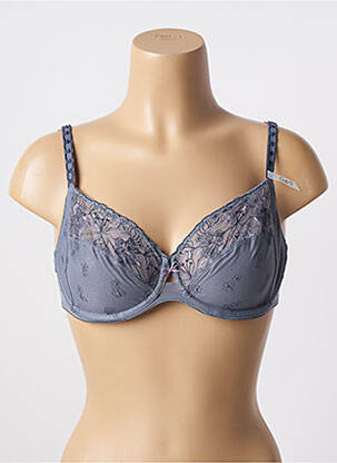 Sutien efect material satinat sutien cupe întregi cu decolteu înalt gri CONTURELLE femeie
