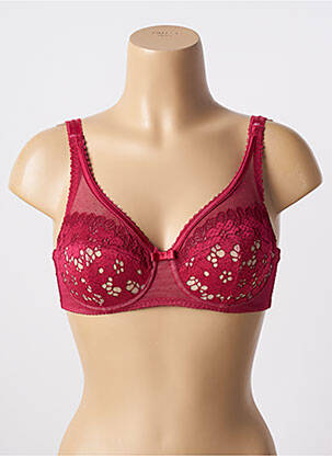 Sutien efect material satinat sutien cupe întregi cu decolteu înalt roz PLAYTEX femeie