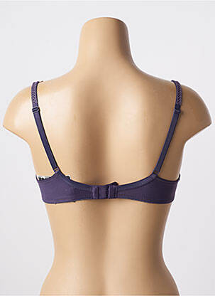 Sutien efect material satinat sutien cupe întregi cu decolteu înalt violet CONTURELLE femeie