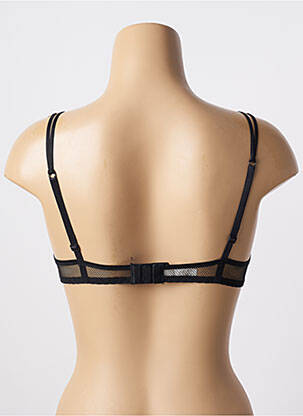 Sutien efect material satinat sutien cupe întregi cu decolteu înalt negru LILLY femeie
