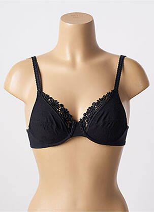 Sutien efect material satinat sutien cupe întregi cu decolteu înalt negru WARNER'S femeie
