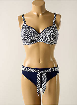 Costum de baie din două piese elasticitate top sutien modelat albastru SUNFLAIR femeie