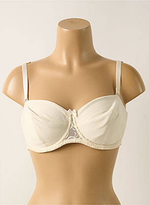 Sutien efect material satinat top bentiță bej WARNER'S femeie