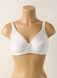 Sutien efect material satinat sutien cupe întregi cu decolteu înalt alb FELINA femme
