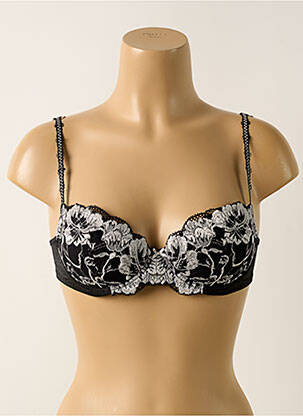 Sutien efect material satinat top sutien modelat negru ECLIZIA BY LILLY femeie