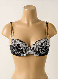 Sutien efect material satinat top sutien modelat negru ECLIZIA BY LILLY femeie