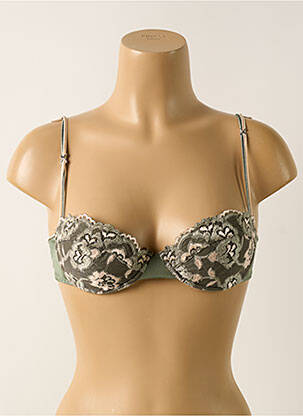 Sutien efect material satinat top sutien modelat verde LILLY femeie