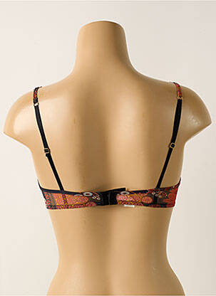 Sutien efect material satinat top sutien modelat portocalie LILLY femeie