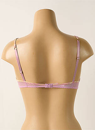 Sutien efect material satinat top sutien modelat roz LILLY femeie