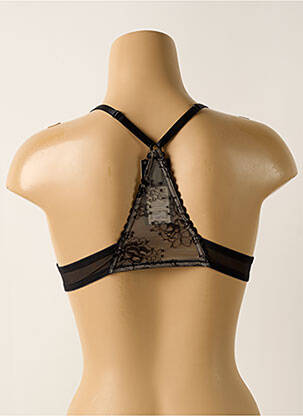Sutien efect material satinat top sutien push-up negru WONDERBRA femeie