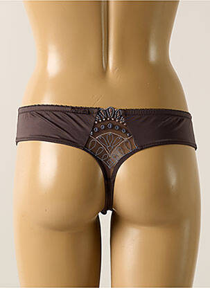 Tanga efect material satinat gri CONTURELLE femeie