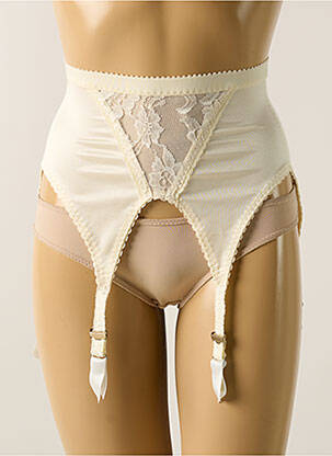 Corset/jartieră efect material satinat bej EXTASE femeie