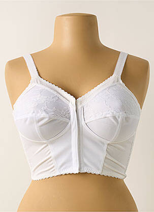 Corset fără armatură alb EXTASE femeie
