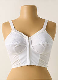 Corset fără armatură alb EXTASE femeie