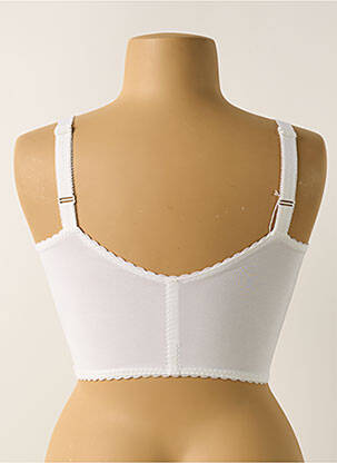 Corset fără armatură alb EXTASE femeie