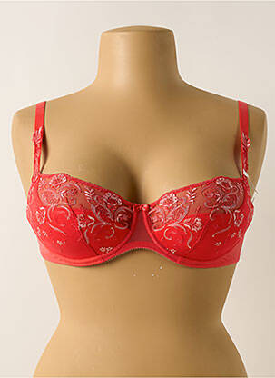 Sutien efect material satinat top sutien modelat portocalie CONTURELLE femeie