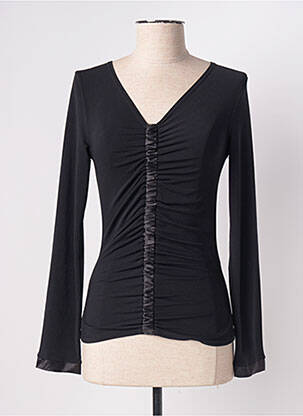 Top elasticitate mâneci lungi negru LE BOURGET femeie