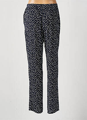 Pantalon drept talie elastică albastru GUY DUBOUIS femeie