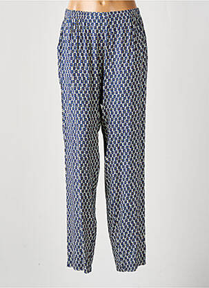 Pantalon drept talie elastică albastru GRIFFON femeie