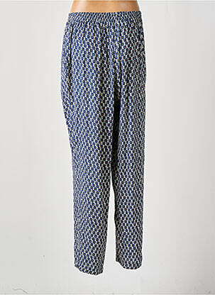 Pantalon drept talie elastică albastru GRIFFON femeie