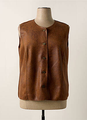 Vestă fără mâneci maro TELMAIL femeie
