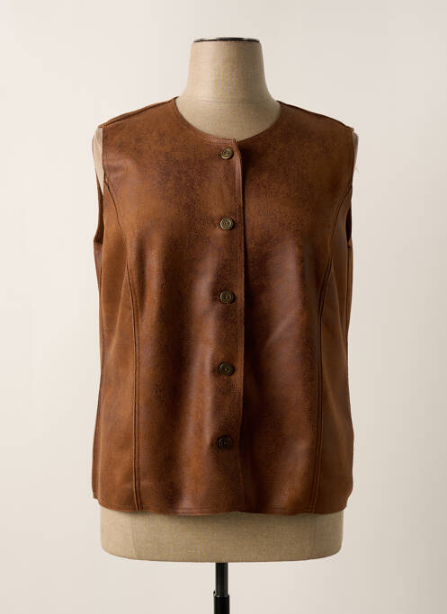 Vestă fără mâneci maro TELMAIL femeie